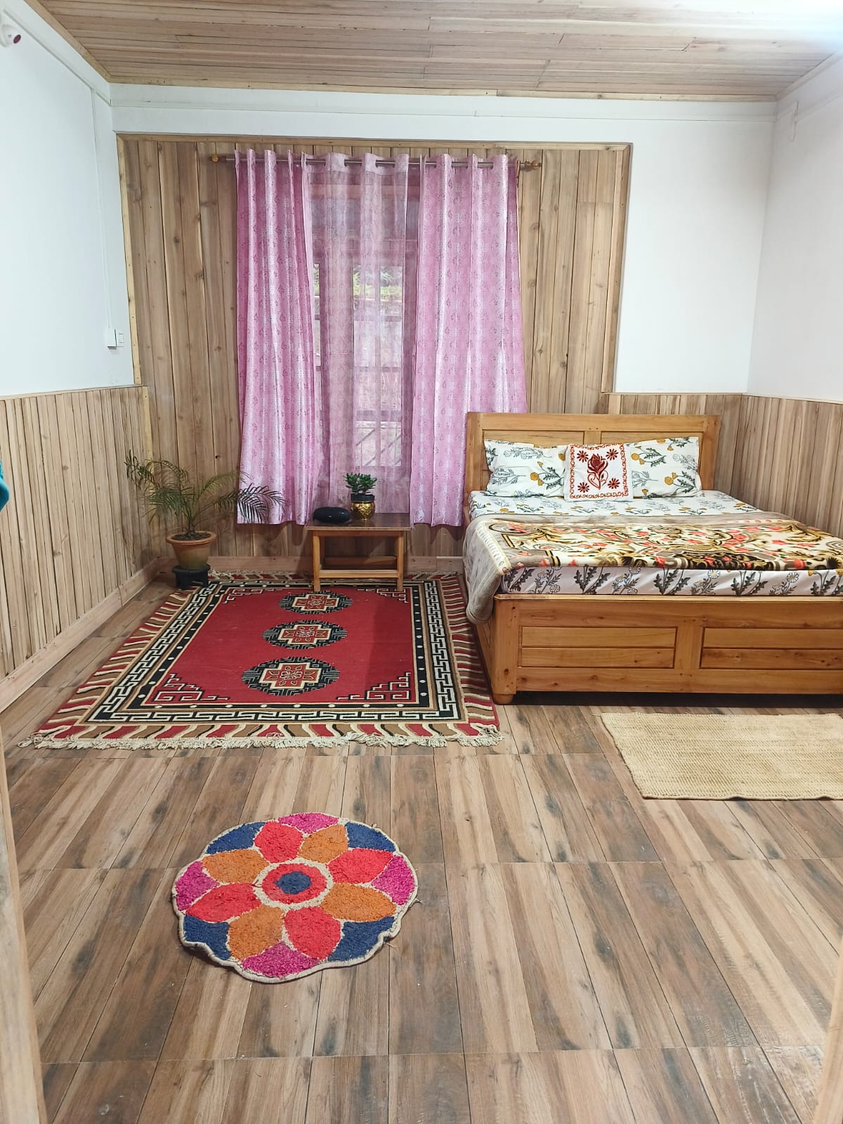 Warm bedroom interior
